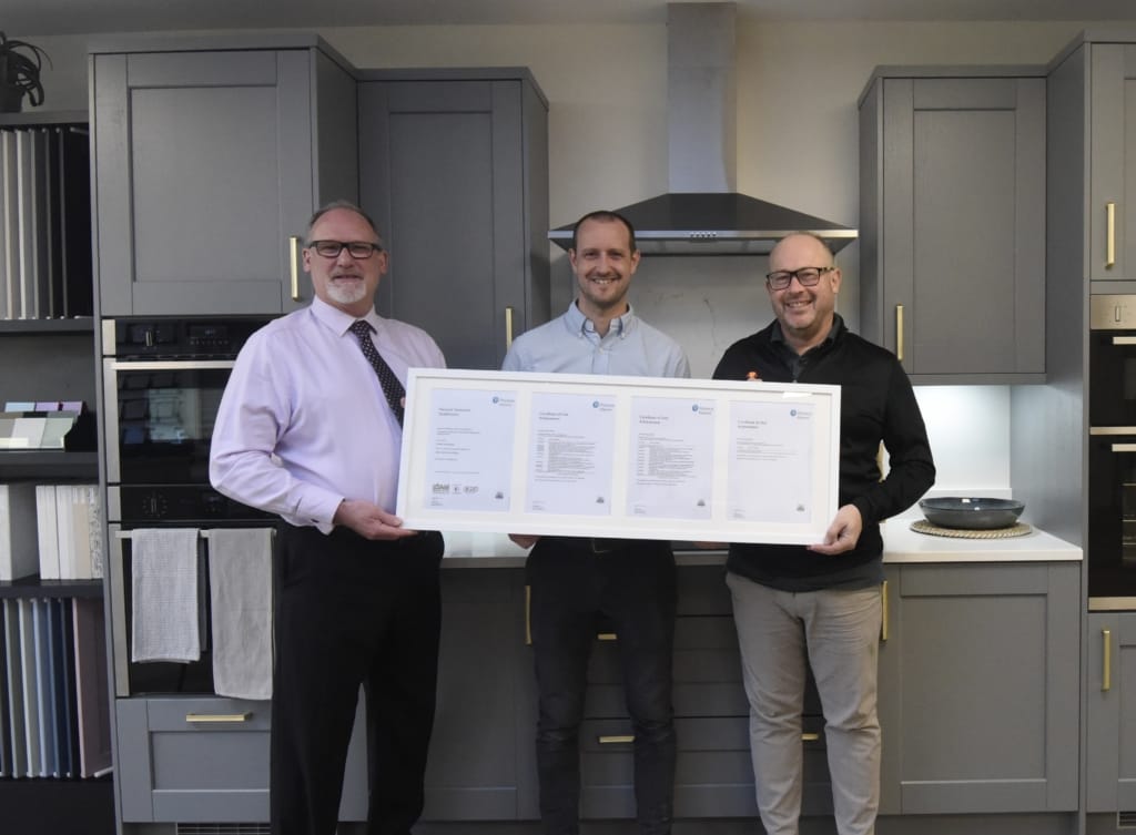 Andy Kirk Fitzpatrick, Construction Director, Dan Milczarek, Site Manager, Mark White, Managing Director of Bargate Homes.