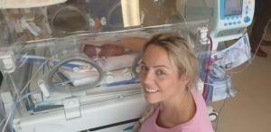 Charisse Smith with baby Isla, who was born premature